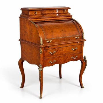 Élégant Antique - Secrétaire à abattant - cilinder -, Antiek en Kunst