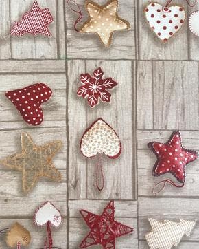 Polyester/Katoen Christmas Wood, Hobby en Vrije tijd, Stoffen en Lappen, Nieuw, Overige kleuren