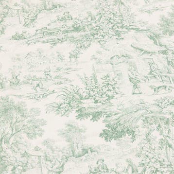AA192 - Exclusieve Toile de Jouy Mintgroen - Meubelstof -