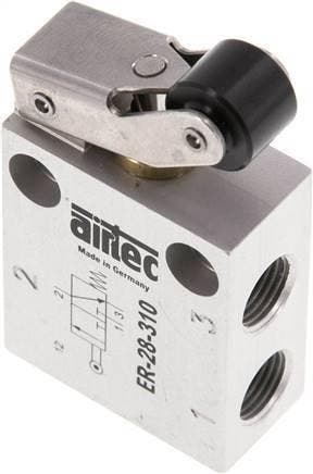 3/2 G1/8 NC Rolbediend Hefboom Ventiel 0-12bar/0-168psi, Verzenden, Nieuw