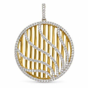 Hanger - 14 karaat Exclusieve 14k witte en gele goud