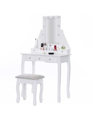 Kaptafel Spiegel LED | Wit | 147x80x40cm | Laatste Stuks!, Ophalen of Verzenden, Nieuw, Modern
