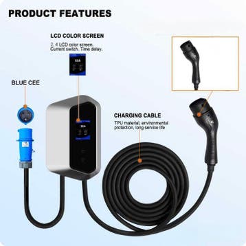 Bar2Charge Wallbox Laadpaal 7,4kW – 1-Fase Type 2 – 5m, Verzenden, Nieuw