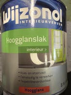Wijzonol hoogglanslak - wit - 2,5 liter - hoogglans - ter..., Wit, Nieuw, Ophalen of Verzenden, Lak