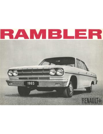 1965 RENAULT RAMBLER BROCHURE NEDERLANDS, Nieuw, Renault, Author