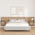 vidaXL Hoofdbord Met Kast met lade 3 pcs Artisan Eiken, Huis en Inrichting, Verzenden, Nieuw, Bruin, Hout