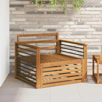 vidaXL 2 st Tuinbank Naturel, Tuin en Terras, Verzenden, Nieuw, 2 zitplaatsen