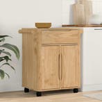vidaXL Keuken Trolley FLORO Wasbruin 72,5 x 45 x 80 cm, Verzenden, Nieuw