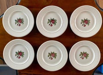 Wedgwood - Eetservies (6) - Moss Rose - Porselein -