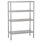 GGM Gastro | Rvs rek ECO - 1200x500mm - met 4 schappen (in |, Verzenden