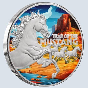 Niue. 1 Dollar 2026 American Lunar - Year of the Mustang -