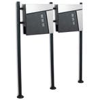 Dubbele Staande Brievenbus - Krantenvak - Grafiet, Tuin en Terras, Brievenbussen, Verzenden, Nieuw
