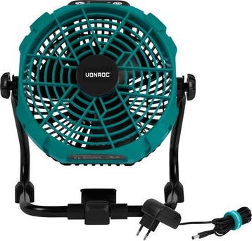 2dekans | VONROC Ventilator 20V - voor draadloos en bedraad, Ophalen of Verzenden, Zo goed als nieuw