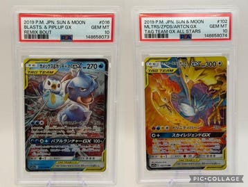 Pokémon - 2 Graded card - Blastoise, Piplup, Moltres,, Nieuw
