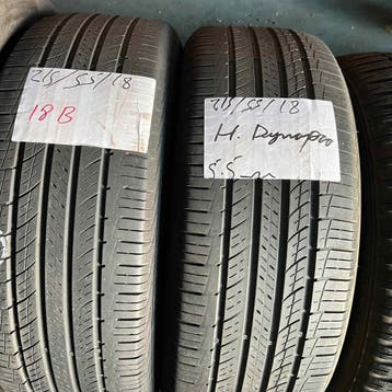 2 x Hankook Dyna Pro 215-55-18 Zomerbanden 5,5mm, 18 inch, Ophalen of Verzenden, Band(en), Personenwagen