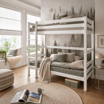Infanskids Pino Stapelbed XL 90x200 Wit, Nieuw