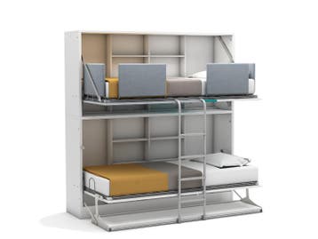 Opklap- stapelbed met bureau maat 90 x 190, Huis en Inrichting, Verzenden, Nieuw