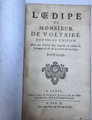 Voltaire - Voltaire. L’Œdipe. Nouvelle édition. Avec une