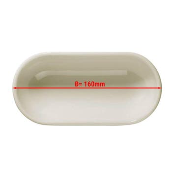 GGM Gastro | (6 stuks) Schaal - TEOS - Porselein - ovaal - |, Verzenden, Nieuw, Kom(men)