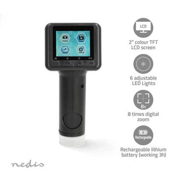 Microscoop camera - Draagbare digitale microscoop 2 TFT LCD, Verzenden, Nieuw