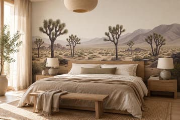 Fotobehang woestijn – landschap met josuabomen, Verzenden, Fotobehang
