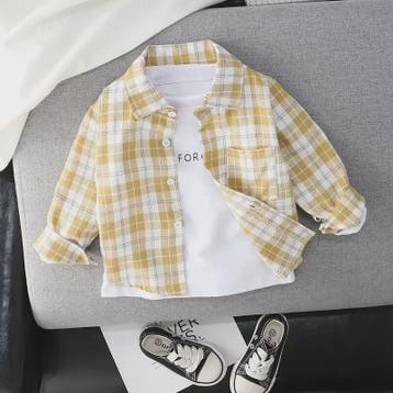 Lange Mouwen Jongens Shirt in Plaid Katoen - Perfect voor de, Verzenden, Nieuw