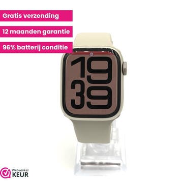Apple Watch Series 8 41mm starlight | 96% batterij, Verzenden, Stappen, Zo goed als nieuw, IOS