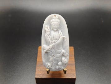 Oude Serpentine Groep Ksitigharba Bodhisattva Amulet -