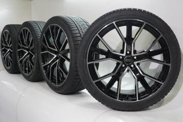 Audi Q7 4M 22 inch velgen Continental Winterbanden Nieuw Ori, Gebruikt, Velg(en), Overige maten, Winterbanden