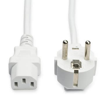 C13 kabel | ProCable | 3 meter (Haaks, Wit), Verzenden, Nieuw