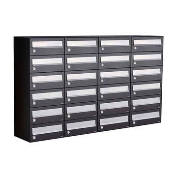 Brievenbusunit Hive set wand 4-breed, 6-hoog - zwart, Verzenden, Nieuw