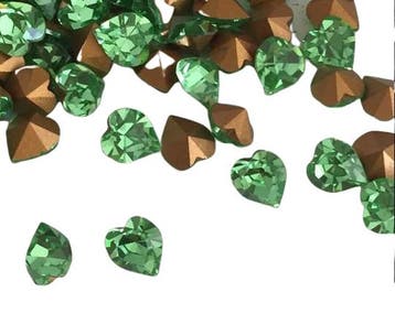 2 x Preciosa puntsteen hart 6 mm – transparant, Ophalen of Verzenden, Nieuw, Overige typen