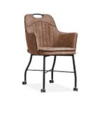 Eetkamerstoel Floria - eetkamerstoelen - Cognac, Nieuw, Overige materialen