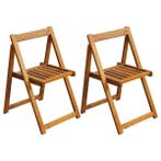 Houten stoelen acacia | retourdeal 66% korting, Huis en Inrichting, Stoelen, Twee, Overige kleuren, Rustiek, Nieuw