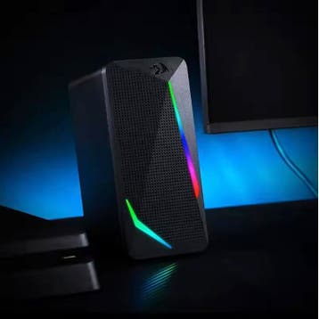 PC Speakers RGB 2.0 Stereo met LED Desktop Speakers, Computers en Software, Pc speakers, Verzenden, Nieuw