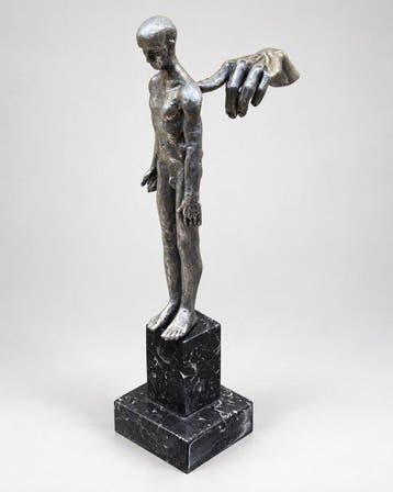 Lorenzo Quinn (1966) - sculptuur, Paciencia - 45 cm -