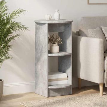 vidaXL Bijzetkast Beton Grijs Geconstrueerd hout, Minder dan 50 cm, Verzenden, Nieuw, Minder dan 100 cm