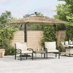 vidaXL Parasol met stalen paal 246x246x230 cm bruin, Verzenden, Nieuw, 2 tot 3 meter
