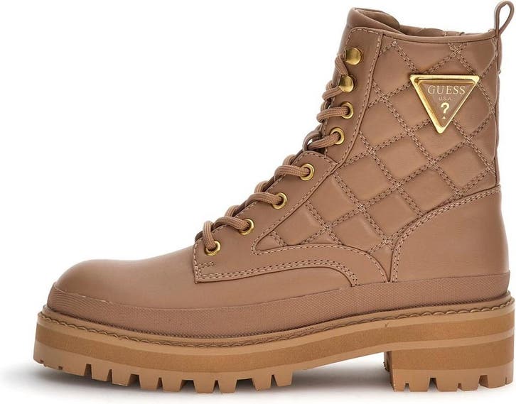 Guess - Maat 38 - Badae Legerkisten Gewatteerd Beige, Kleding | Dames, Schoenen, Verzenden