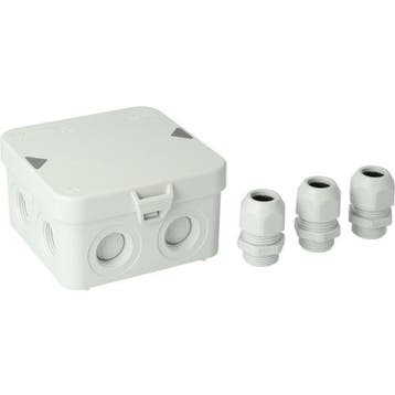Attema Kabeldoos AK1 grijs IP65 + 3 wartels M20, Ophalen of Verzenden, Nieuw