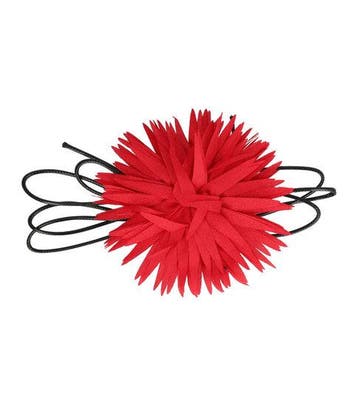 Haarband Bloem - Veter - Striklint - Rood, Nieuw