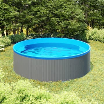vidaXL Splasher pool 350x90 cm grijs, Verzenden, Nieuw