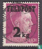 Duitse Rijk - Adolf Hitler - Opdruk Feldpost  2 kg - 1944, Verzenden, Gestempeld