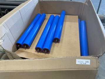 Online veiling: Kunststof rollen (ca. 50 stuks) op pallet, Nieuw