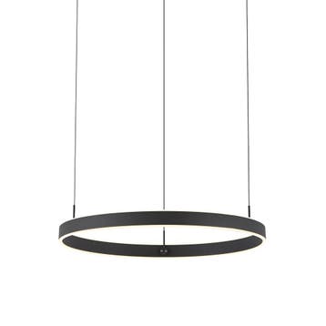 Design hanglamp zwart 3-staps dimbaar easylift - Titmus, Verzenden, Nieuw, Metaal, Modern