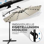 Zweefparasol - Tuinparasol - Parasol 300 cm - Met voet - Met, Verzenden, Zo goed als nieuw