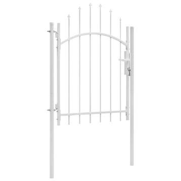 vidaXL Tuinpoort Woerden staal 1x1,5m wit, Verzenden, Nieuw