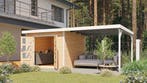 Tuinhuis Pluto A met Overkapping Blank-Wit 571 x 271 cm, Nieuw