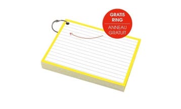 Flashcards A6 incl. clipring Geel, Ophalen of Verzenden, Nieuw in verpakking