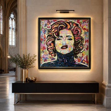 Alberto R. 100 x 100 cm - Marilyn Monroe: Esencia y Grafiti, Antiek en Kunst